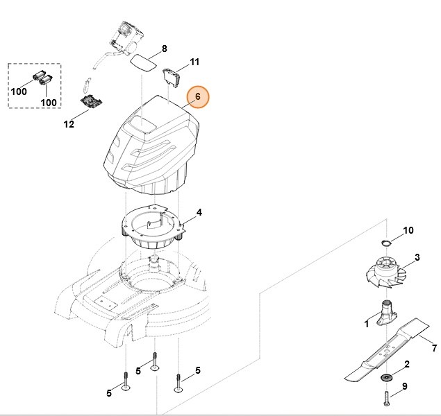 Zespół silnika MVP 850.1, Stihl 63580115002
