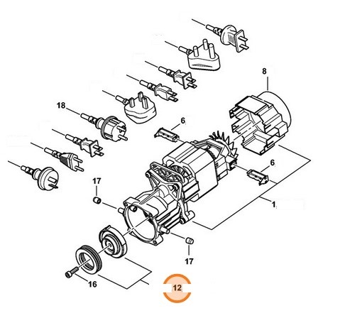 Tarcza zataczająca 7,2°, Stihl 49517608703