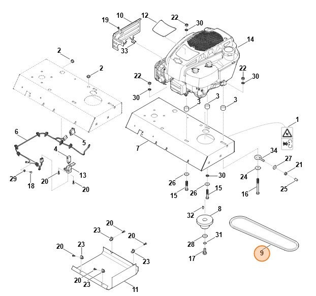 Pasek klinowy, Stihl 60017042100