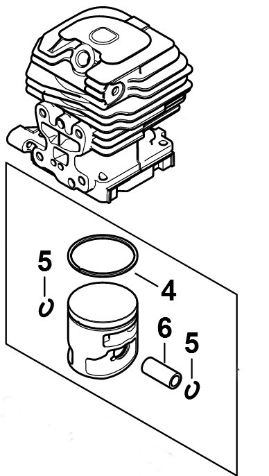 Cylinder z tłokiem Ø 40,5 mm, Stihl 11480201207