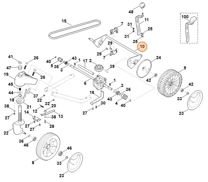 Oś, Stihl 63617002401
