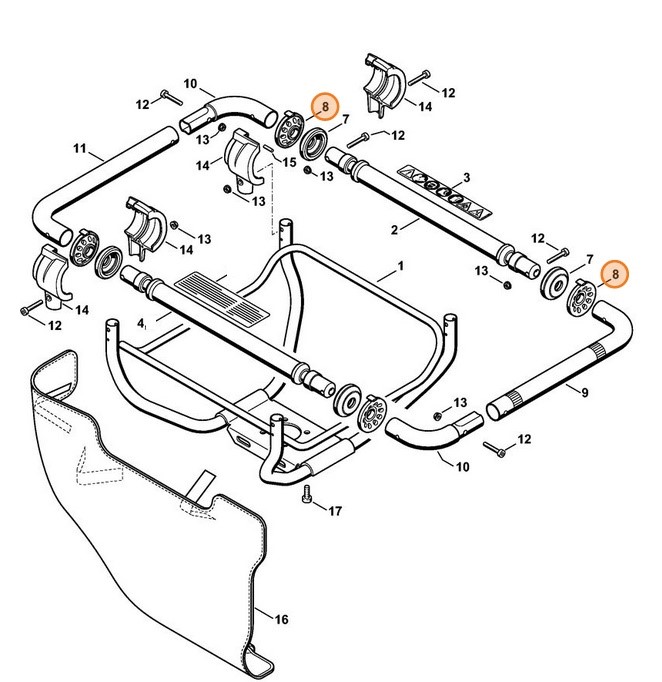 Amortyzator gumowy, Stihl 43137929300