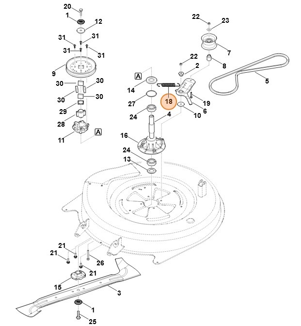 Sprężyna naciągowa, Stihl 61407641610