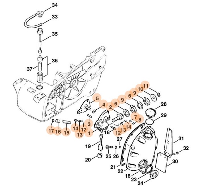 Pompa olejowa, Stihl 11066403202