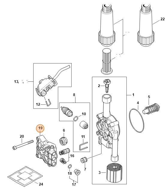 Blok zaworowy, Stihl 49517004600