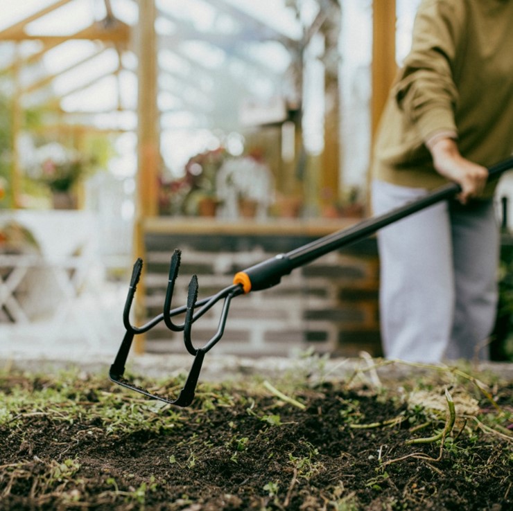 Głowica kultywator z motyką ogrodowy OneClick, Fiskars 1080685