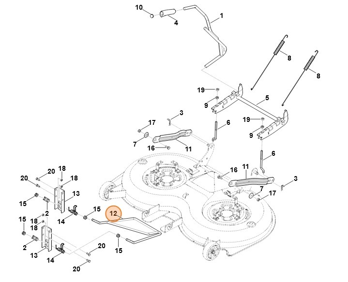 Jarzmo przednie, Stihl 61707803720