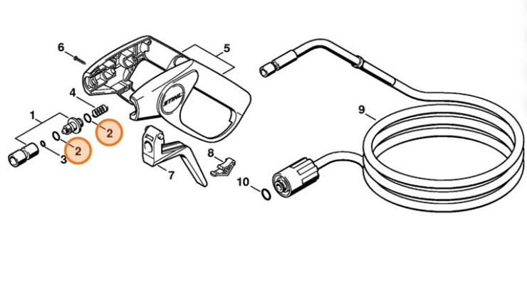 Okrągły pierścień uszczelniający 7,65x1,78, Stihl 96459457480