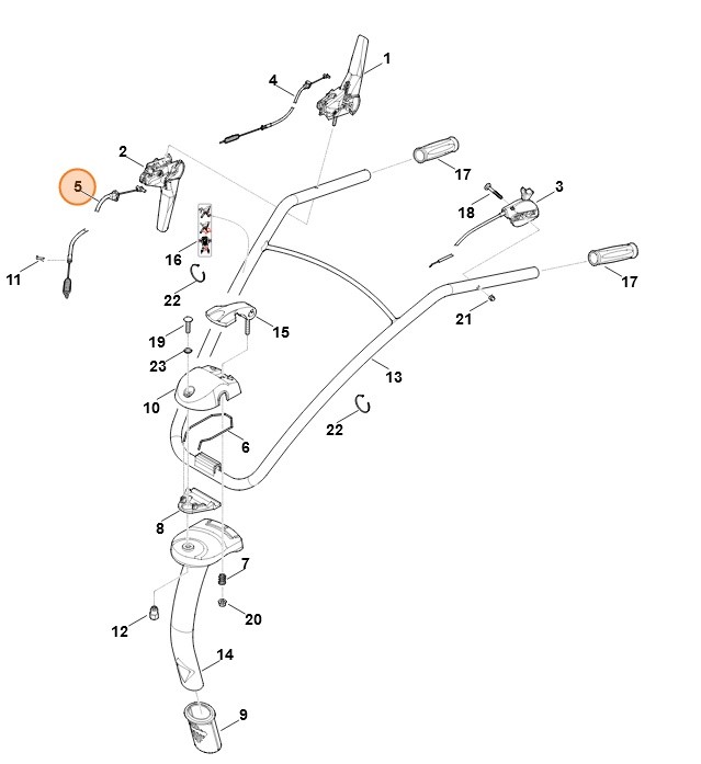 Cięgno biegu wstecznego, Stihl 62417109926