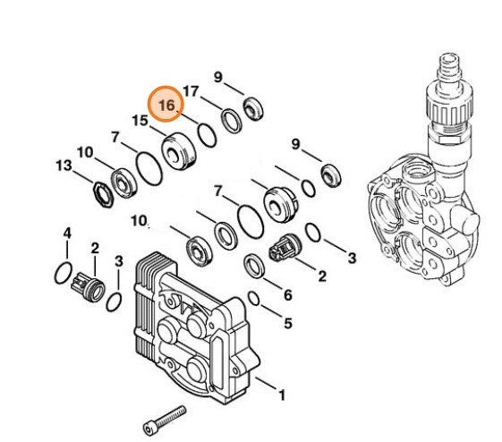 Okrągły pierścień uszczelniający 13,95x2,62, Stihl 96459457555