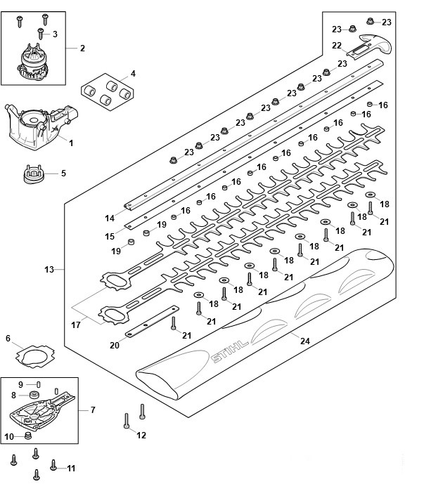 Pokrywa przekładni, Stihl HA076405801