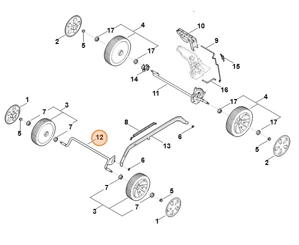 Oś, Stihl WA217002405