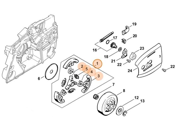 Sprzęgło, Stihl 11241602005