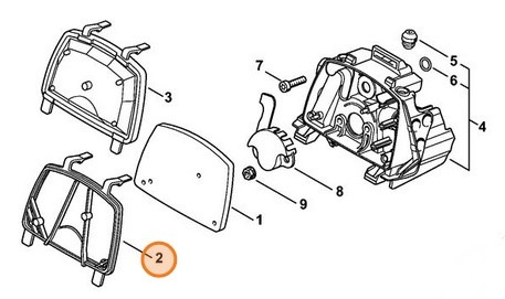 Ramka do mocowania filtra powietrza, Stihl 11391240500