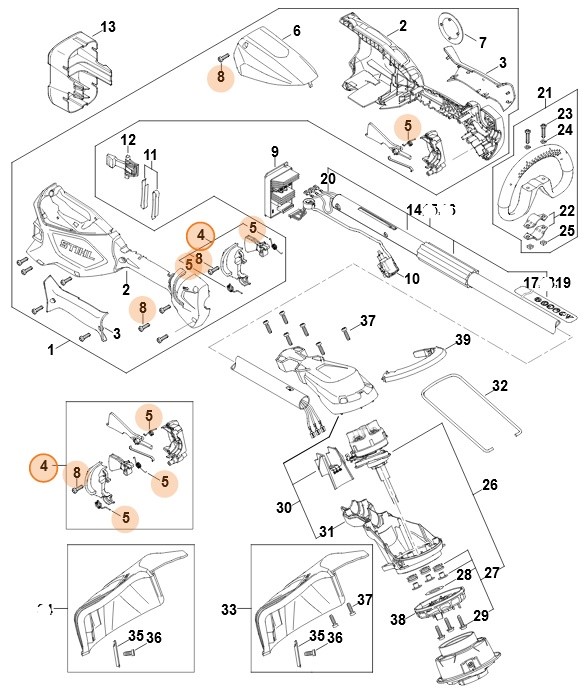 Zestaw elementów obsługowych, Stihl 48590073800