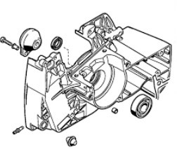 Połówka skrzyni korbowej, strona wentylatora, Stihl 11280202612