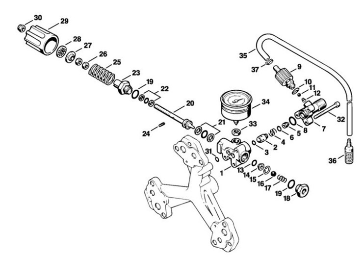 Regulacyjny blok zabezpieczający, Stihl 47105101000