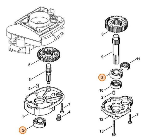 Łożysko kulkowe 6004, Stihl 95030030510