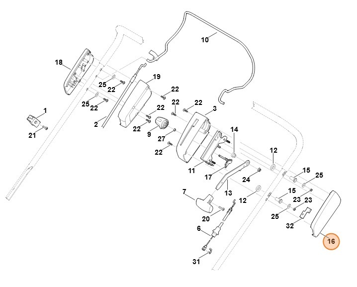Część obudowy, Stihl 62907640601