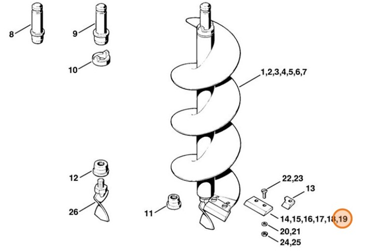 Nóż / noże Ø 350 mm, Stihl 44026823140