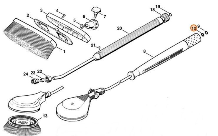 Pierścień oporowy 10-14x1,2, Stihl 96529451603