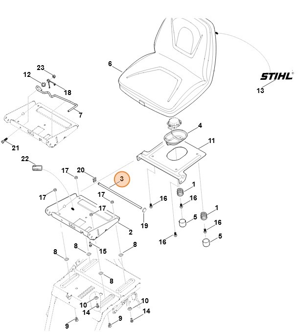 Drążek, Stihl 61707031750