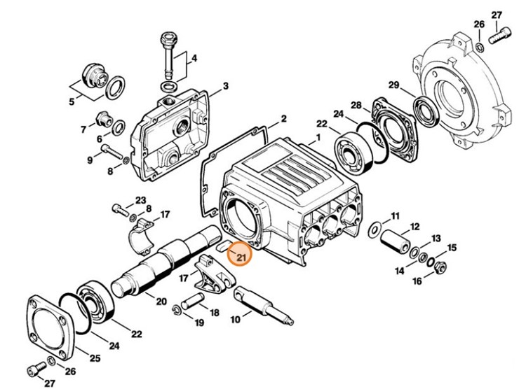 Wpust 8x7x25, Stihl 94704353890