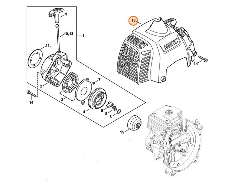 Pokrywa, Stihl 41510801600