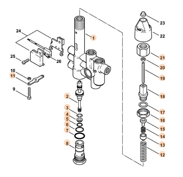 Regulacyjny blok zabezpieczający, Stihl 47525101000
