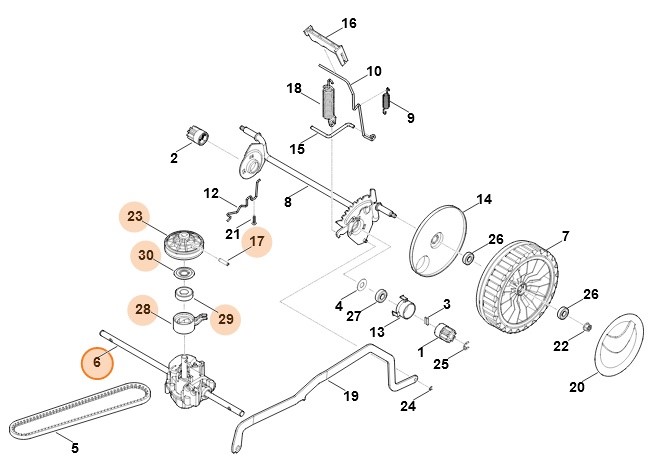 Przekładnia kompl., Stihl 63586400100