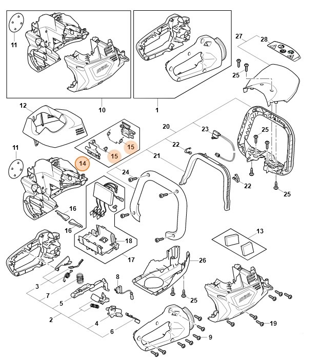 Dźwignia blokady, Stihl HA074309801