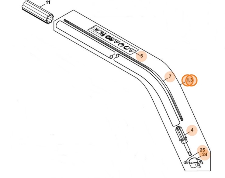 Wysięgnik Ø 25,4x1180 mm, Stihl 41407101700