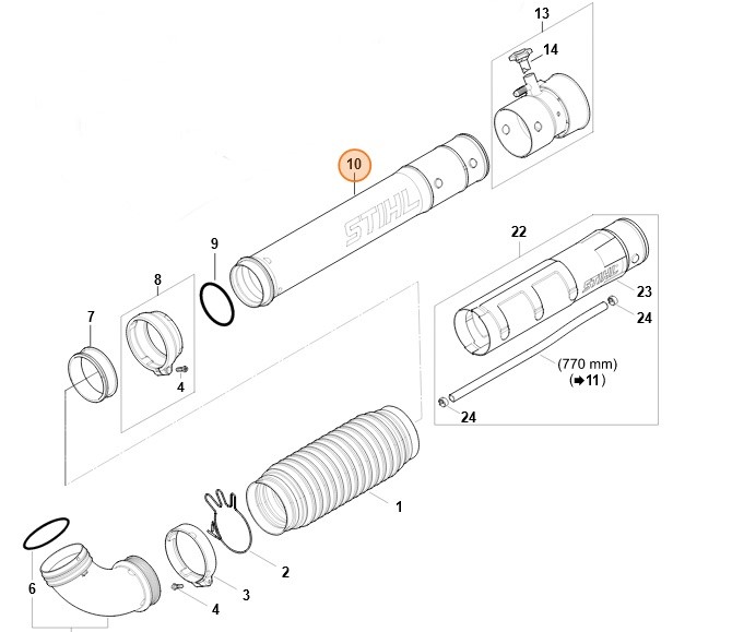 Rura dmuchawy, Stihl 42447015400