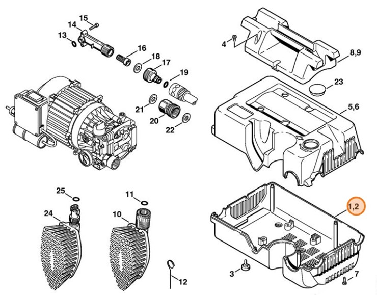 Pokrywa - strona dolna, Stihl 47197062115