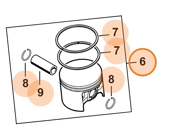 Tłok Ø 52 mm, Stihl 42500302002
