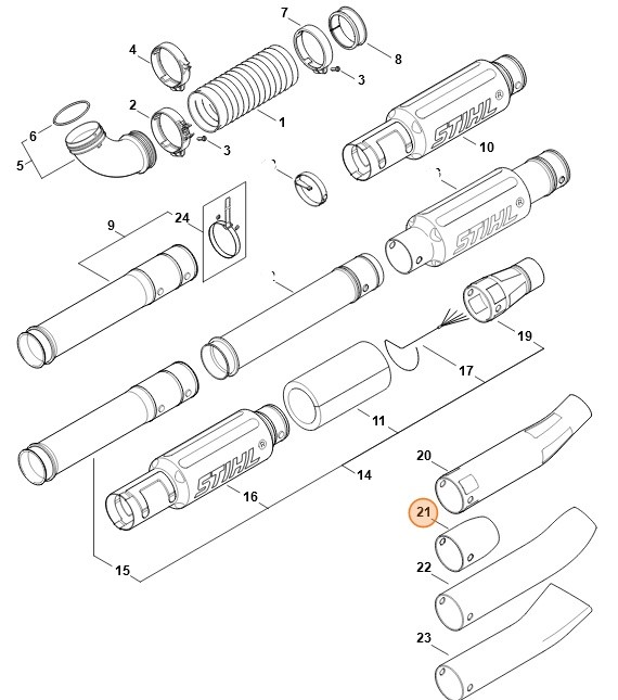 Dysza okrągła prosta, Stihl 42827086310