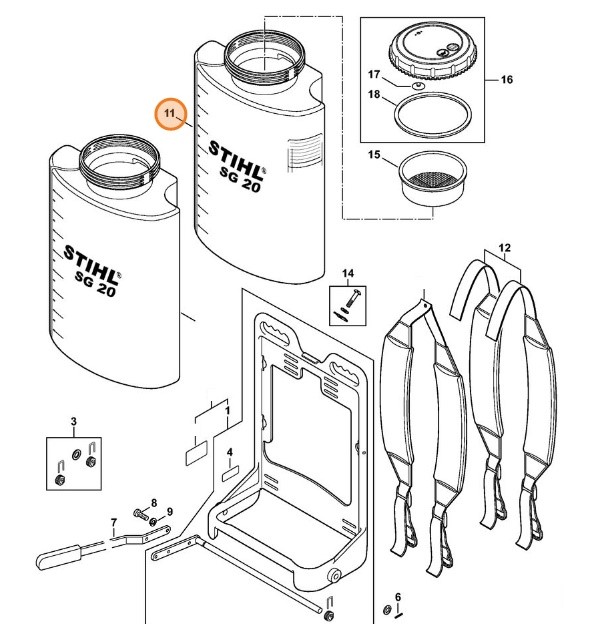 Pojemnik, Stihl 42477010810