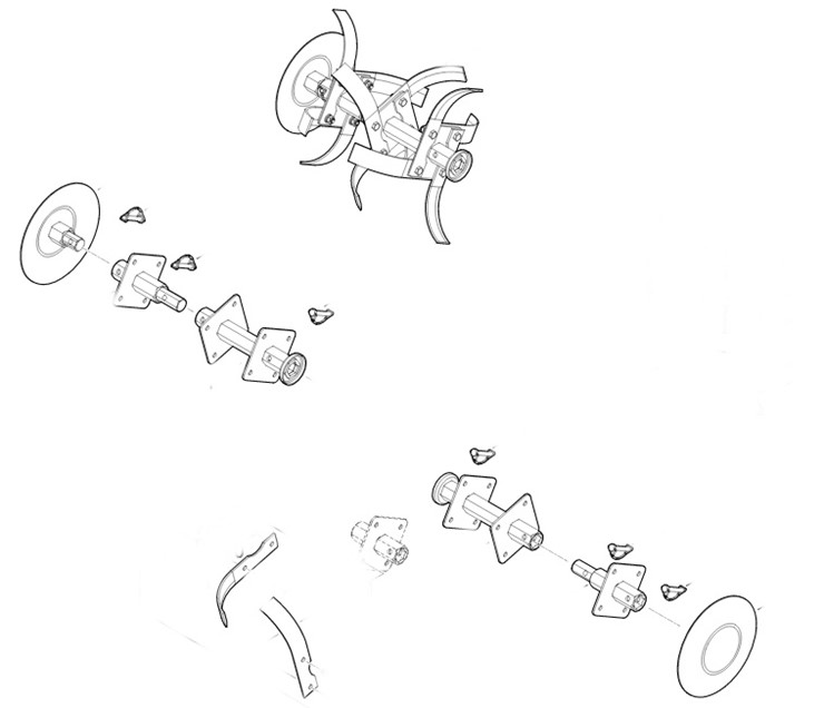 Zespół roboczy kompl., prawy, Stihl 62507100201