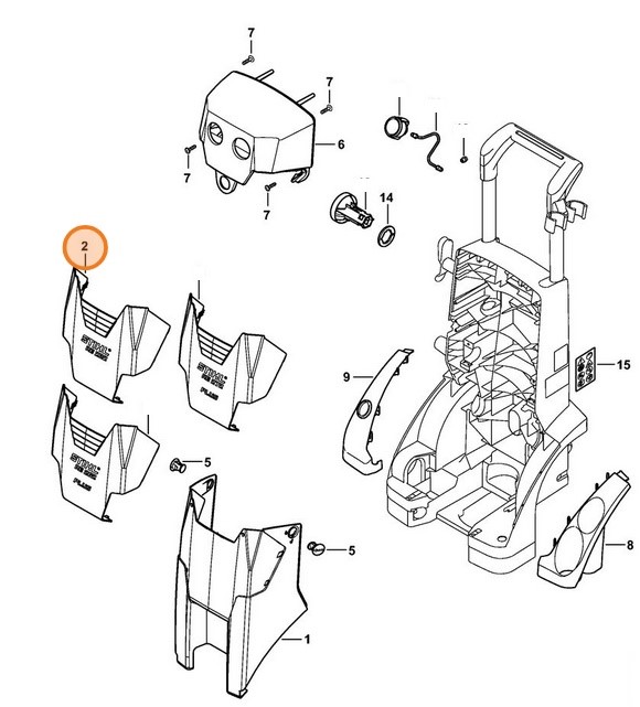 Pokrywka RE 232, Stihl 47887010900