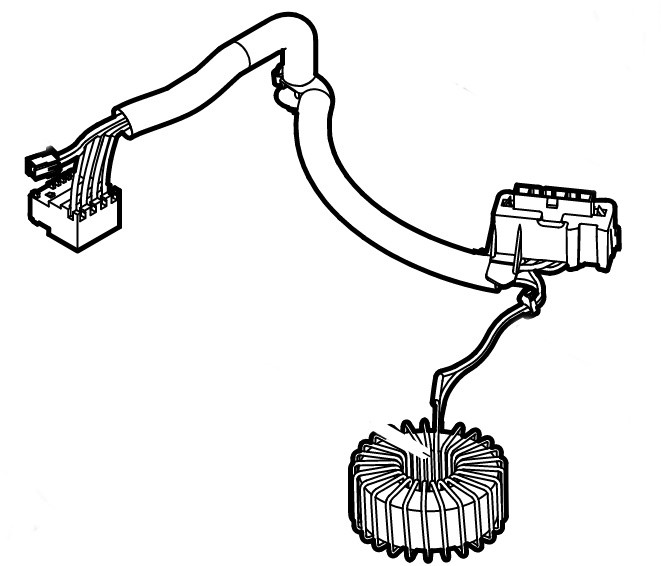 Wiązka przewodów (styki akumulatora), Stihl 63094403084