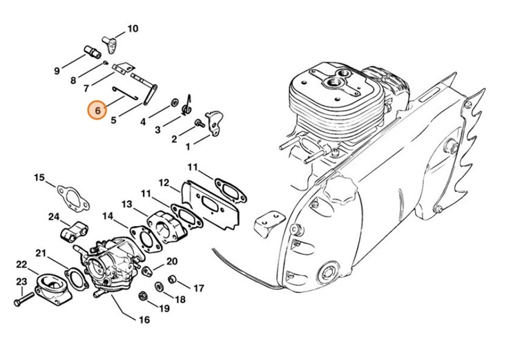 Trzpień regulatora, Stihl 11061040501