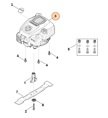 Spalinowy silnik benzynowy EVC 205.0 (EVC 205-0001), Stihl WB210111800