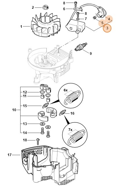 Moduł zapłonowy, Stihl 42374001302