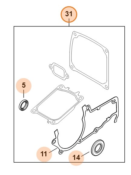 Zestaw uszczelek, Stihl 11440071601