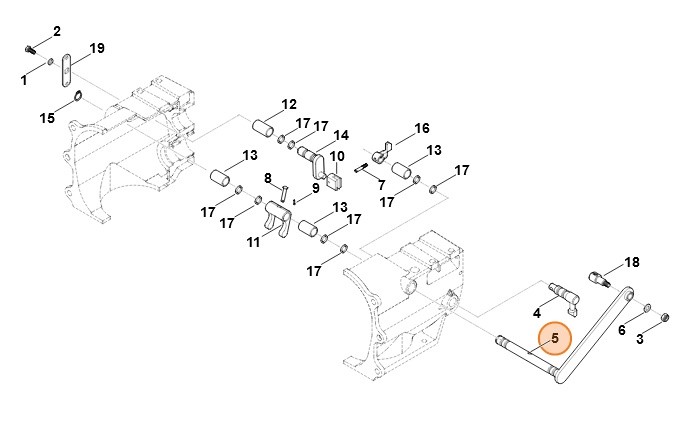 Dźwignia sprzęgła, Stihl 62516406401
