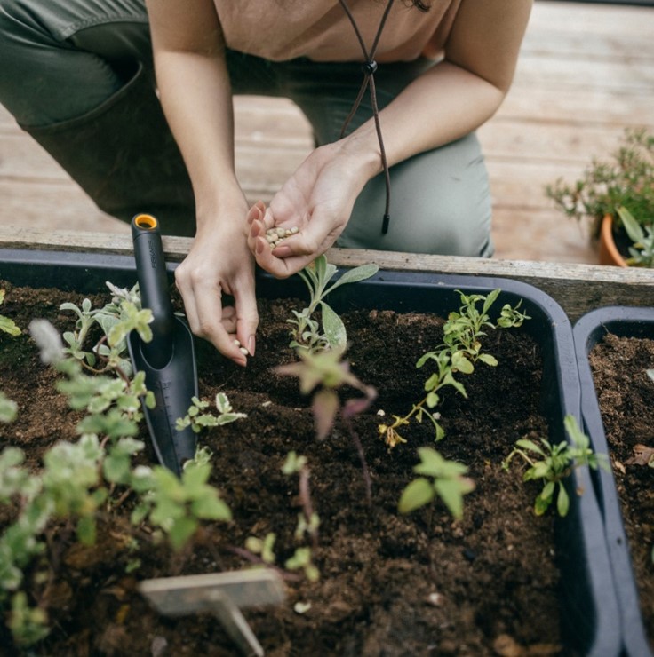 SOLID Łopatka ogrodowa mała wąska, Fiskars 1072101