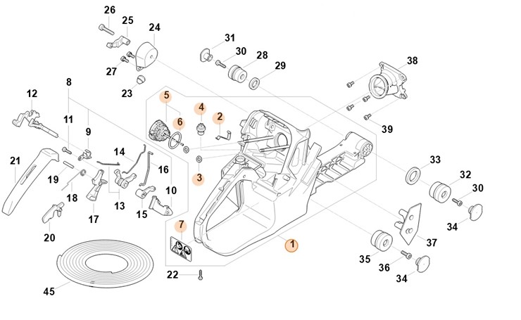 Obudowa zbiornika paliwa, Stihl 11243500808