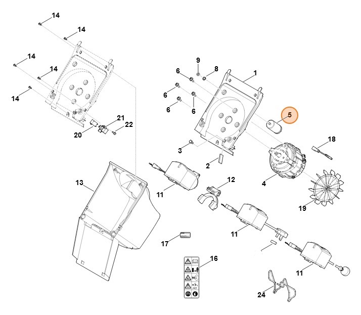 Kondensator 25µF, Stihl 00006051015