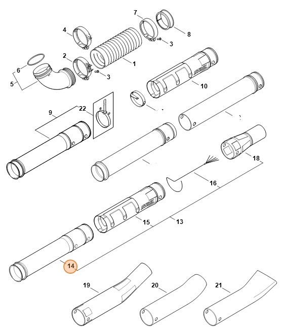 Rura dmuchawy, Stihl 42827015402