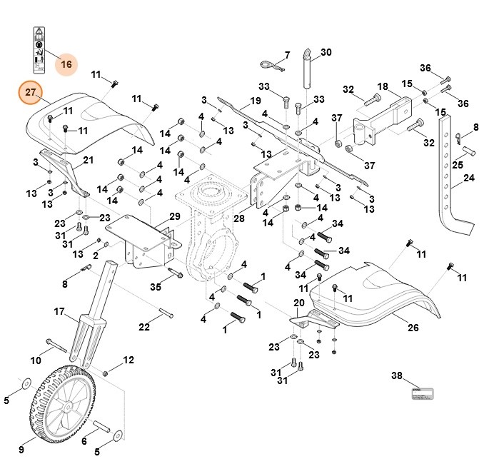 Listwa ochronna prawa, Stihl 62518200210